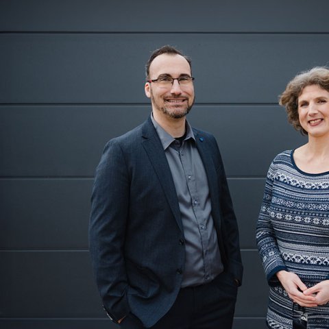 Das Gründungsteam der aomh GmbH Oliver Piller und Andrea Kühn